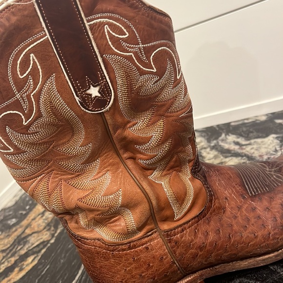 Tony Lama Ostrich cowboy boots Size 10 1/2 D - Picture 5 of 6